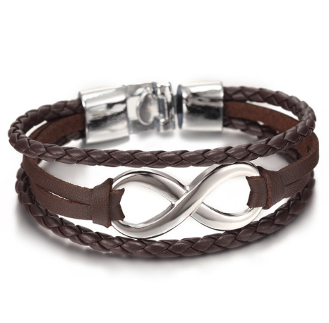 Lucky Eight Leather Bracelet