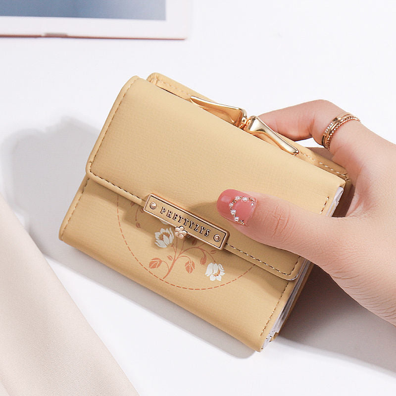 Women's Fashion Simple Tri-fold Wallet Card Holder