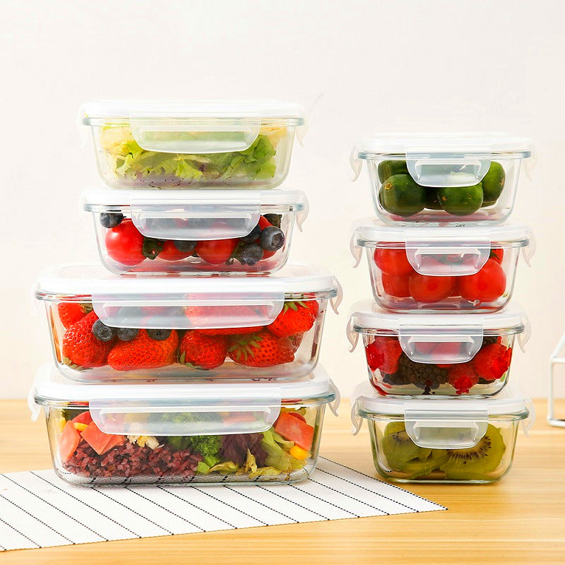 Large Glass Meal Prep Containers with Lids Set
