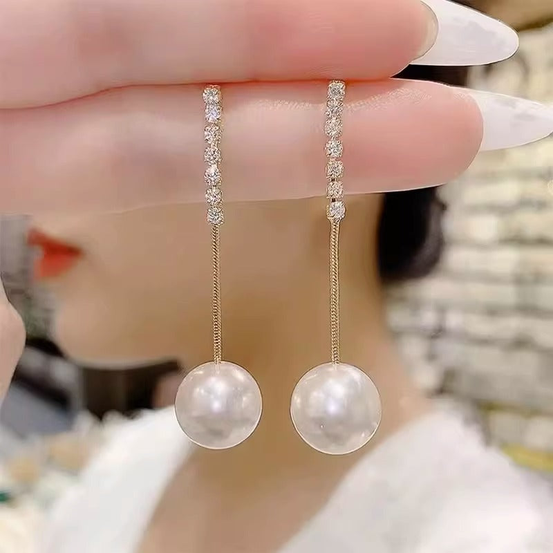 Vintage 925 Silver Pearl Earrings for Women