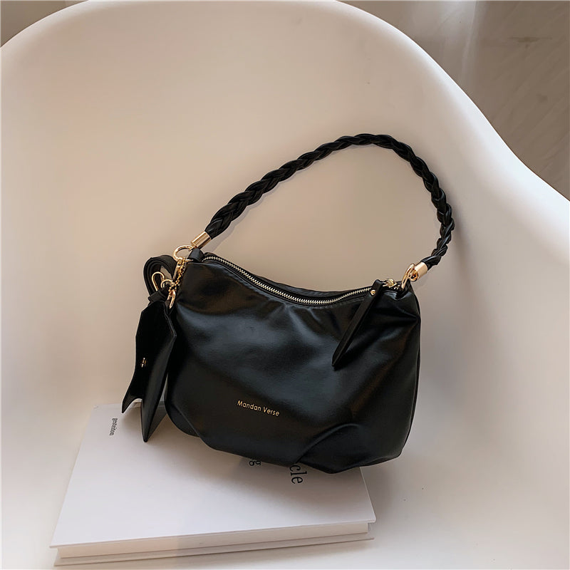 Pleated Bucket Bag for Women