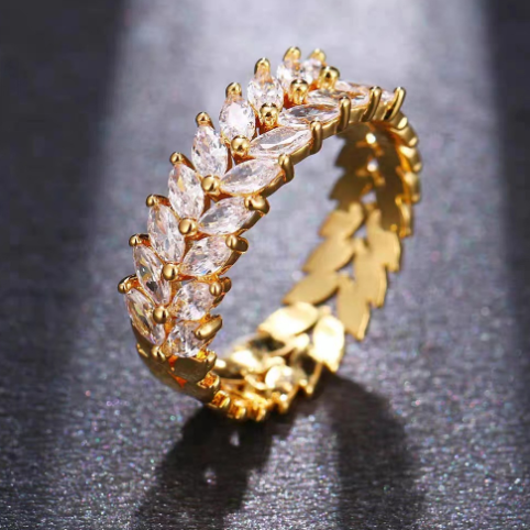 Women's Copper Zircon Ring