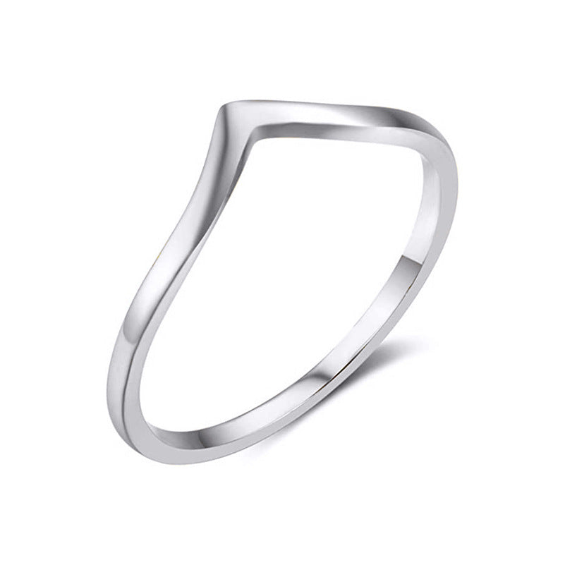 Peach Heart Shaped Titanium Steel Women's Ring