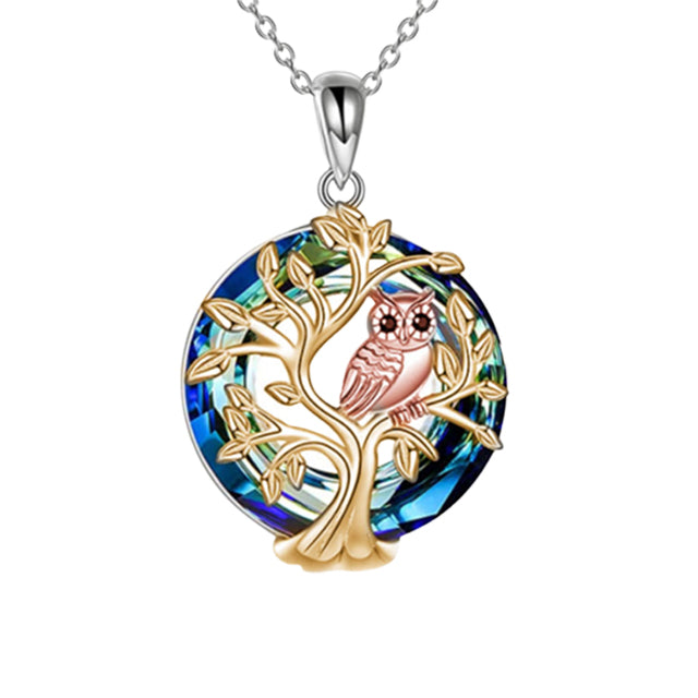 Women's Metal Tree of Life Round Pendant Necklace