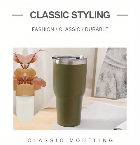 30oz Insulated Stainless Steel Tumbler with Handle