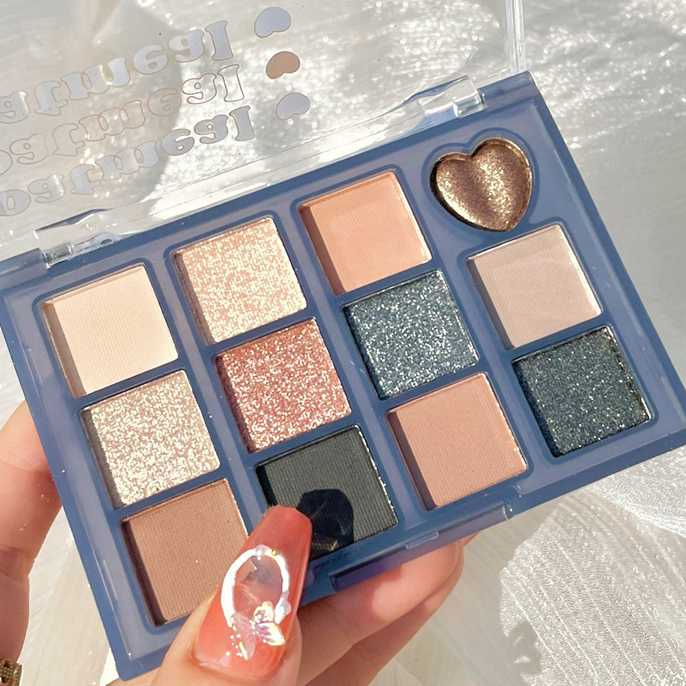 12-Color Matte and Shiny Eyeshadow Palette