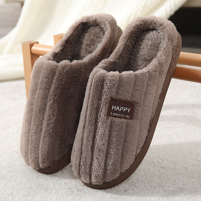 Cozy Cotton Plush Slippers for Home Use