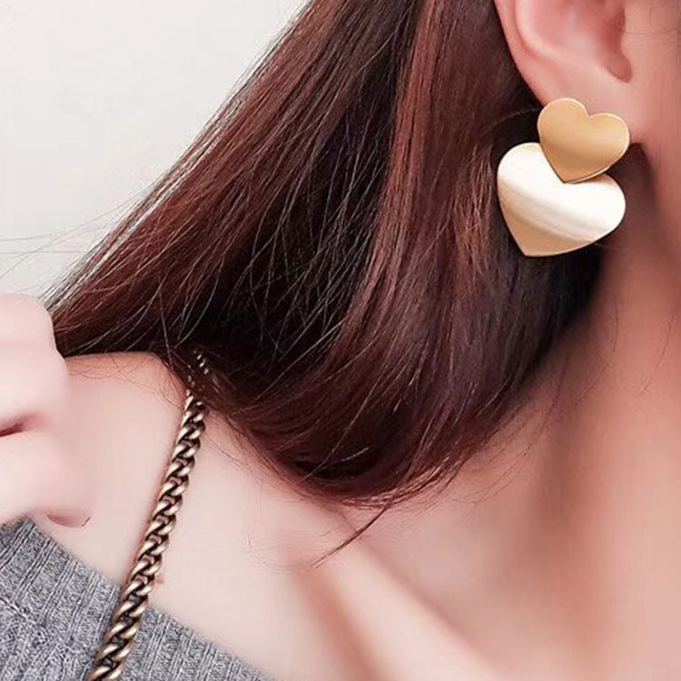 Heart Earrings - Metal Heart Drop Accessories