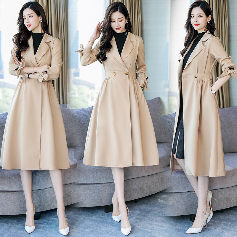 Women's Mid-Length Double-Breasted Coat