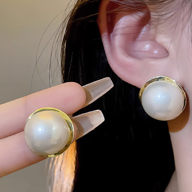 Vintage 925 Silver Pearl Earrings for Women