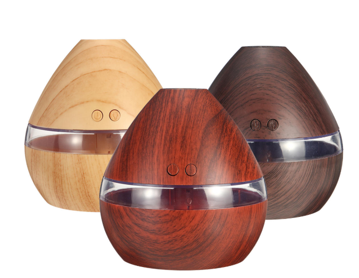 Wood Grain Ultrasonic Humidifier with Night Light