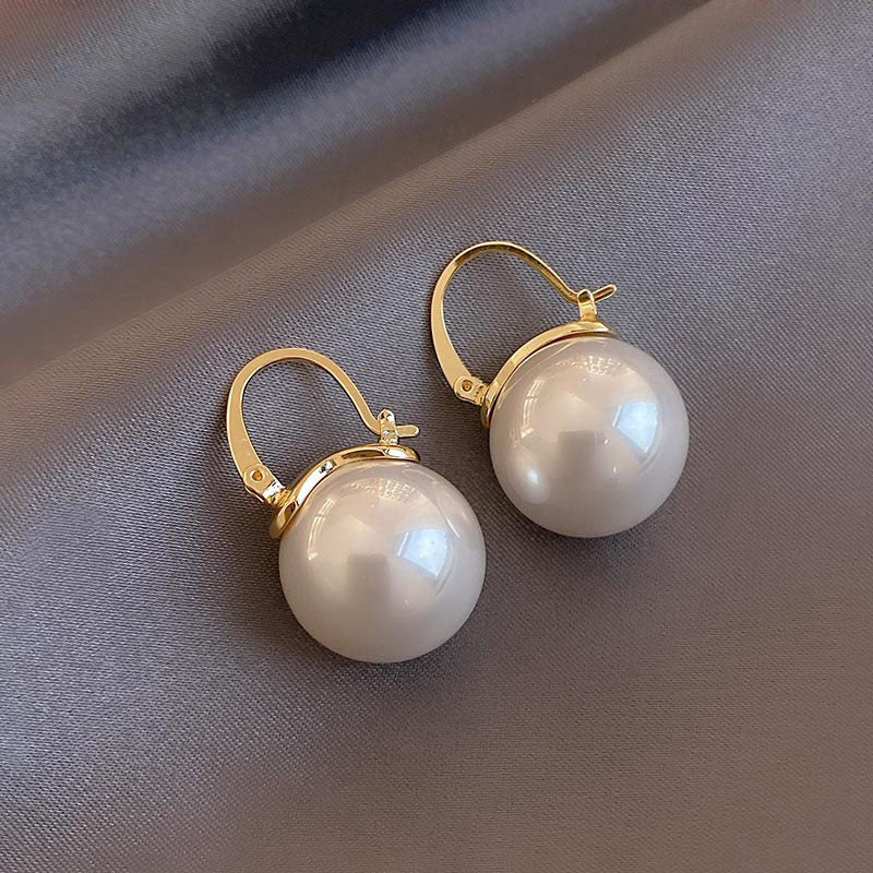 Vintage 925 Silver Pearl Earrings for Women