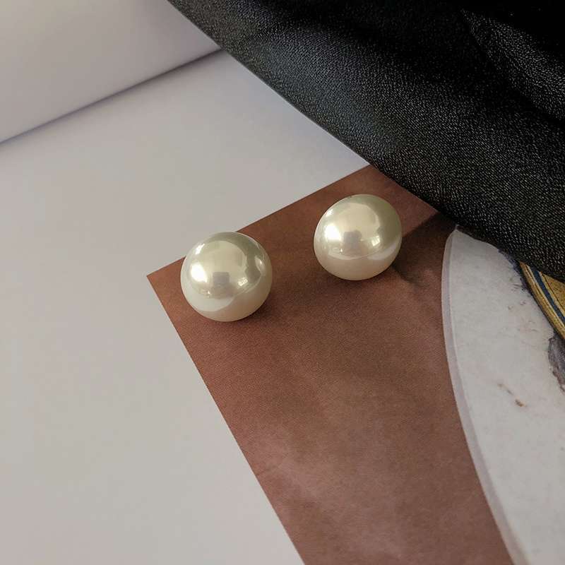 Vintage 925 Silver Pearl Earrings for Women
