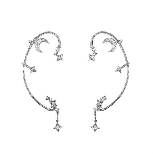 Korean Diamond Butterfly Ear Hook Clip