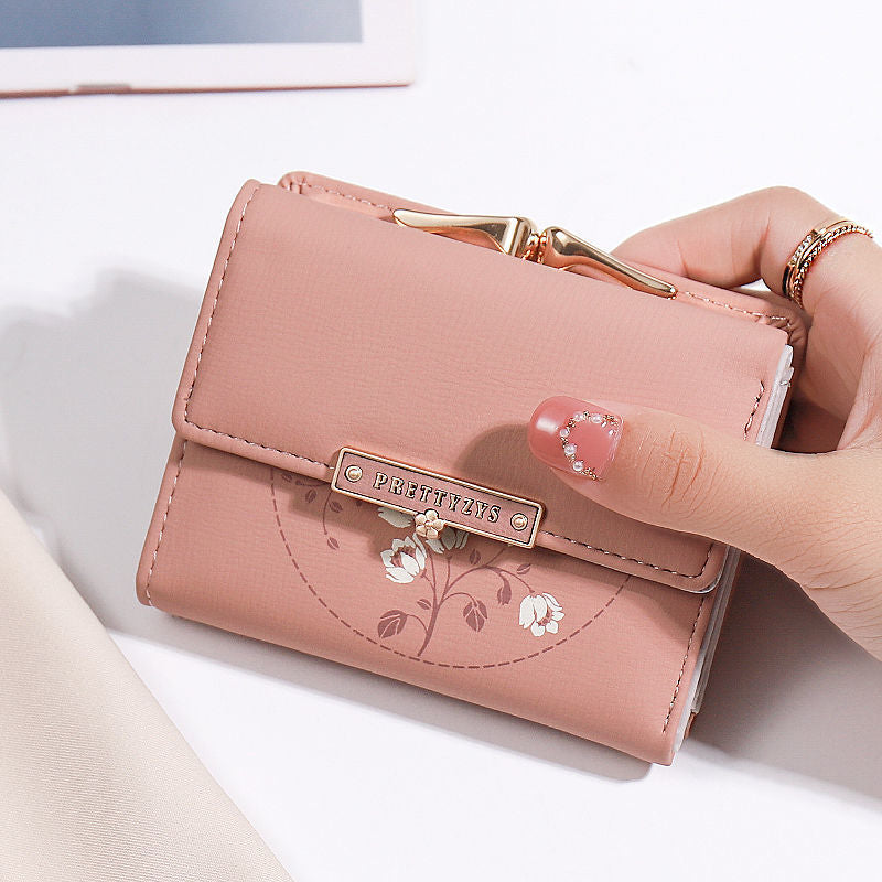 Women's Fashion Simple Tri-fold Wallet Card Holder