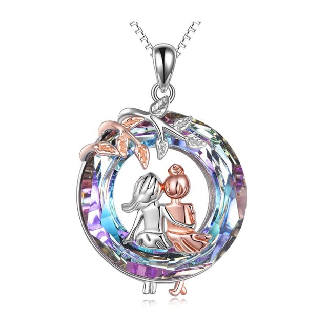 Women's Metal Tree of Life Round Pendant Necklace