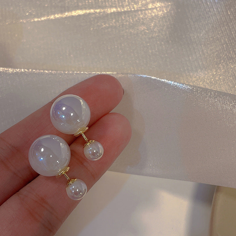 Vintage 925 Silver Pearl Earrings for Women