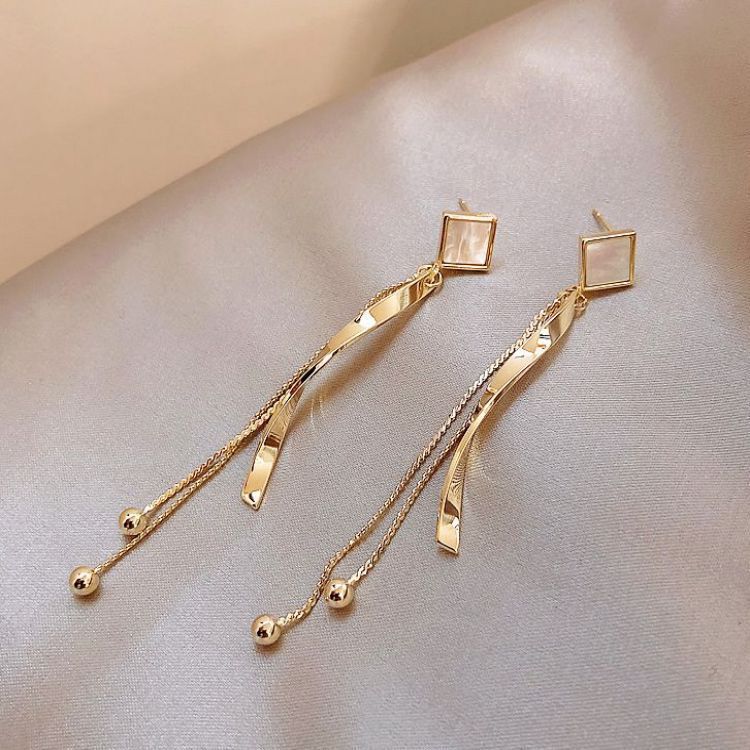 925 Silver Geometric Pearl Earrings for Women