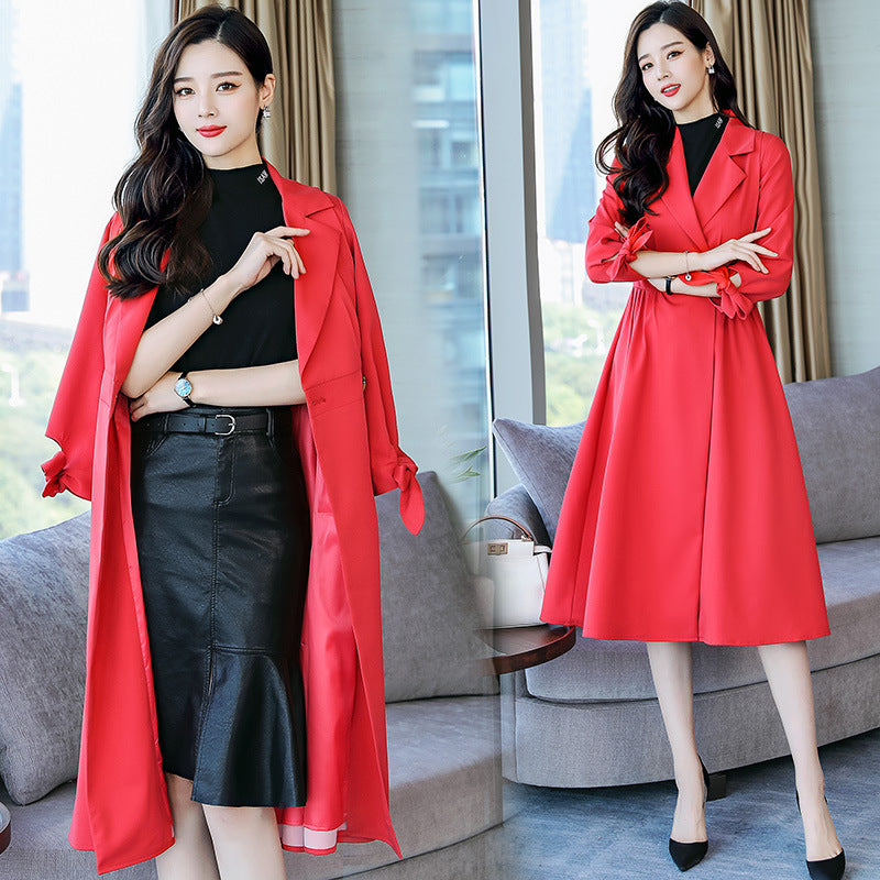 Women's Mid-Length Double-Breasted Coat