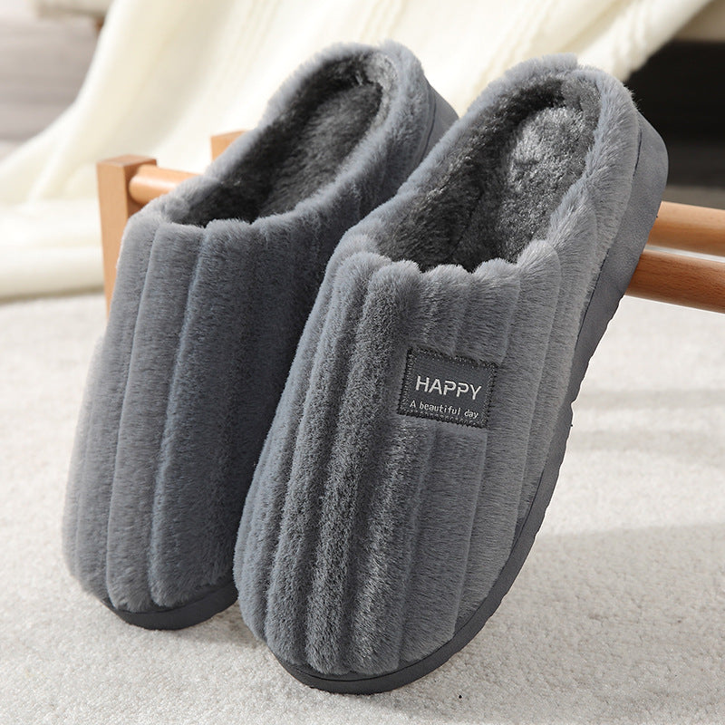 Cozy Cotton Plush Slippers for Home Use