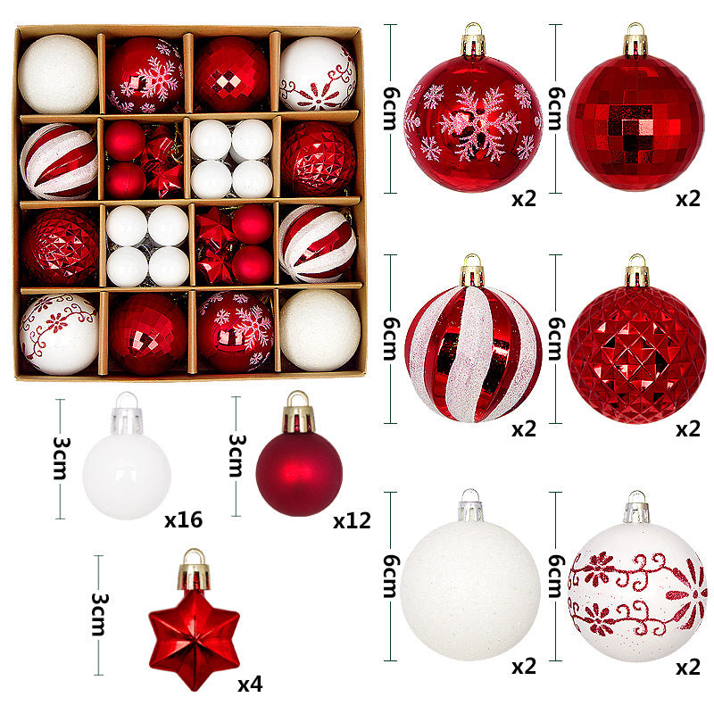 44pcs Christmas Ornaments Set with Decorative Balls