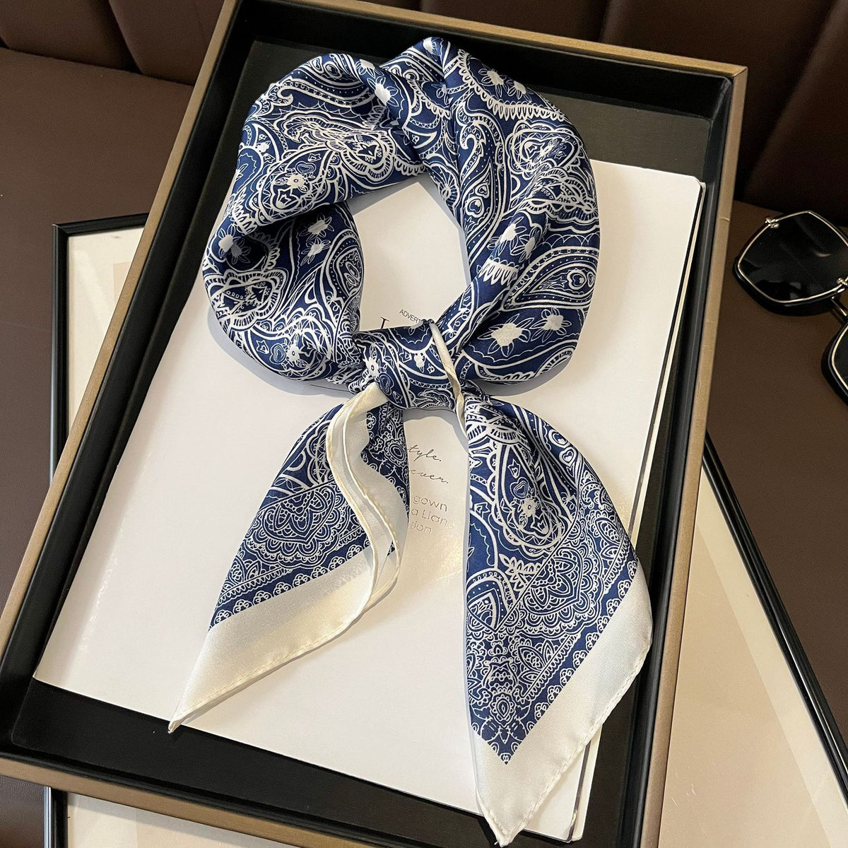 Vintage Silk Scarf - French Style 70cm Square Scarf