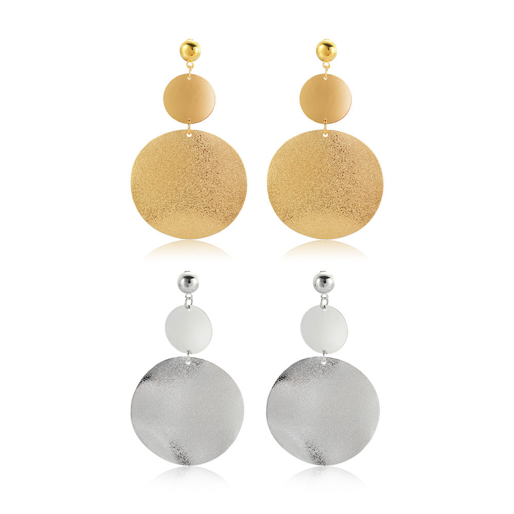 Retro Geometric Statement Earrings -