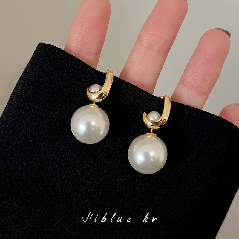 Vintage 925 Silver Pearl Earrings for Women