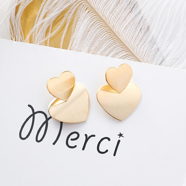 Heart Earrings - Metal Heart Drop Accessories