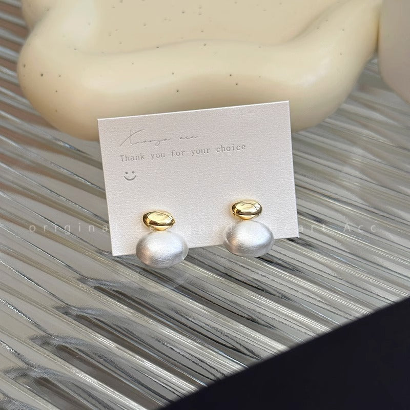 Vintage 925 Silver Pearl Earrings for Women