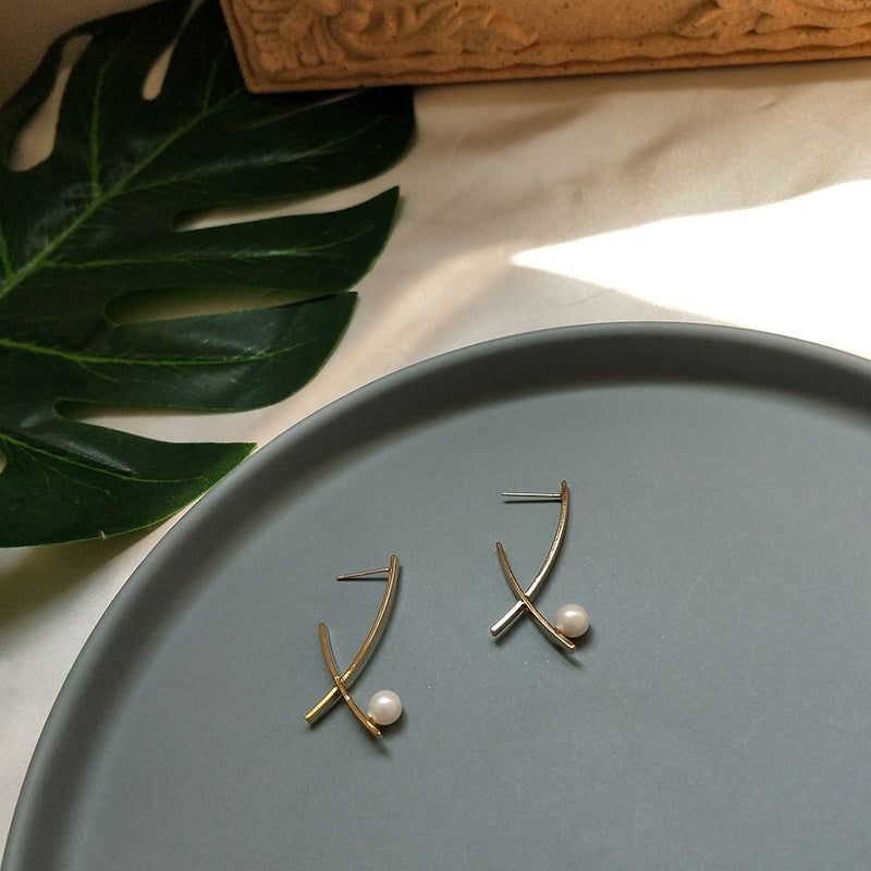 Korean DDP Style Natural Freshwater Pearl Earrings