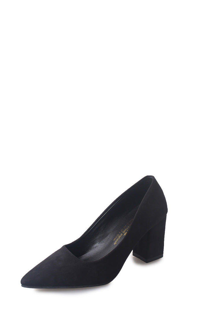 New Korean Style Women's Pointed Toe Heels in Grey