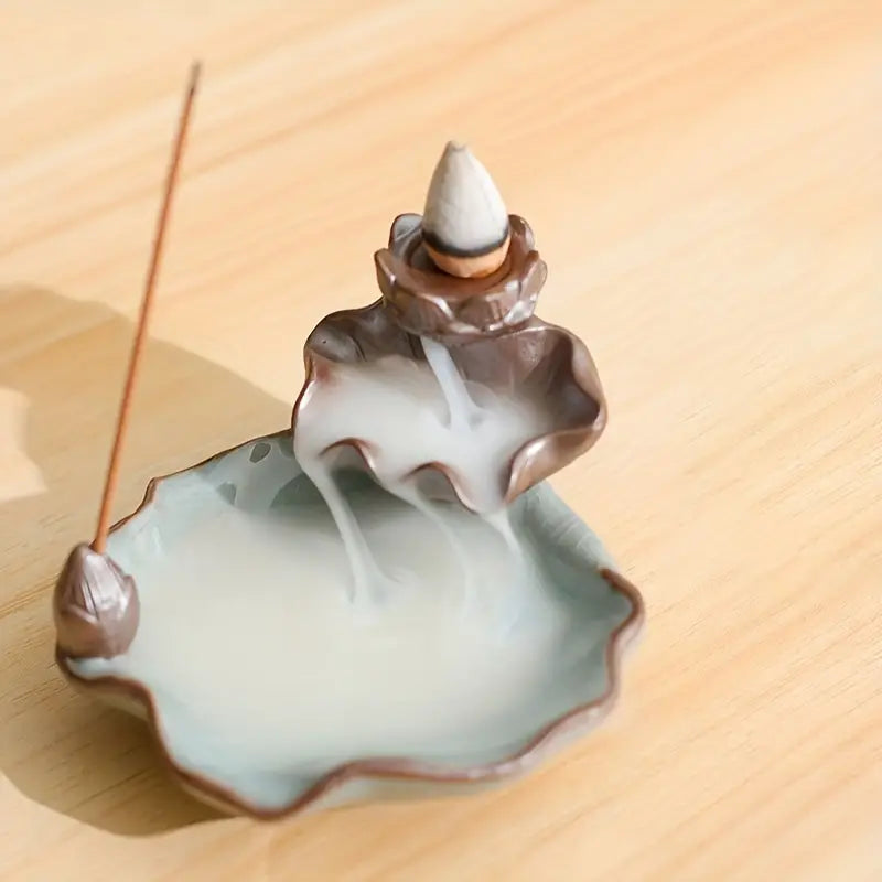 Mountain & Water Ceramic Incense Burner for Decor