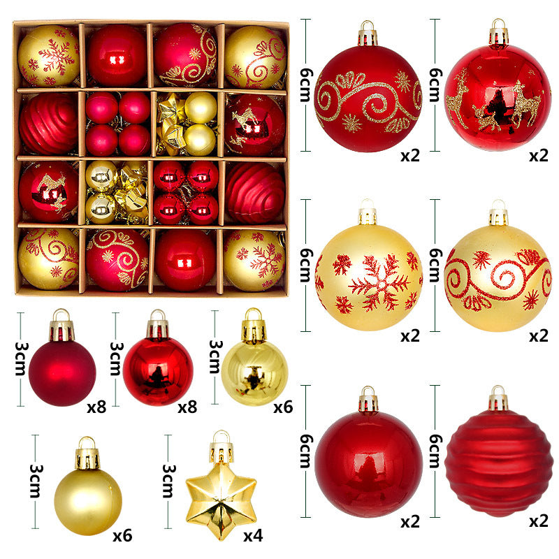 44pcs Christmas Ornaments Set with Decorative Balls