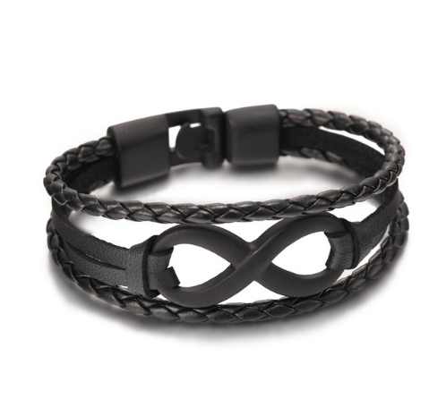 Lucky Eight Leather Bracelet