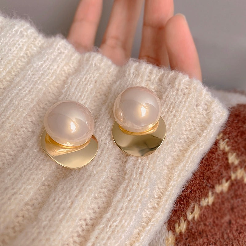 Vintage 925 Silver Pearl Earrings for Women