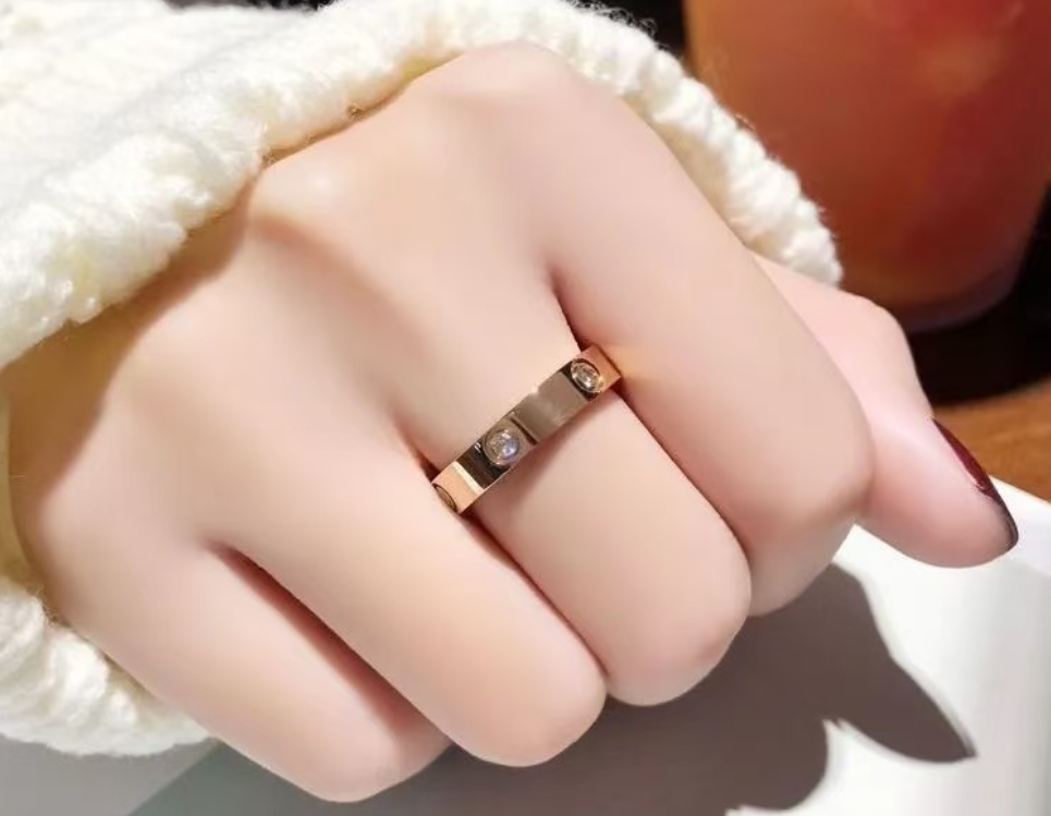 18K Rose Gold Plated Titanium Steel Shell Ring