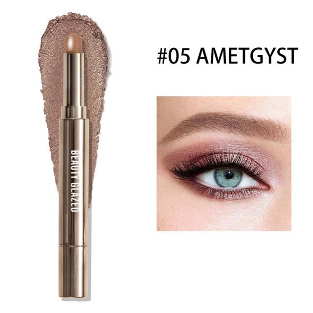 10 Color Double Ended Eyeshadow Stick with Brush