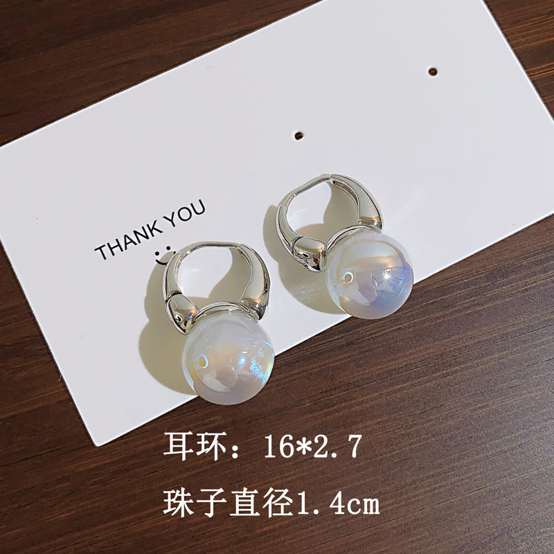 Vintage 925 Silver Pearl Earrings for Women