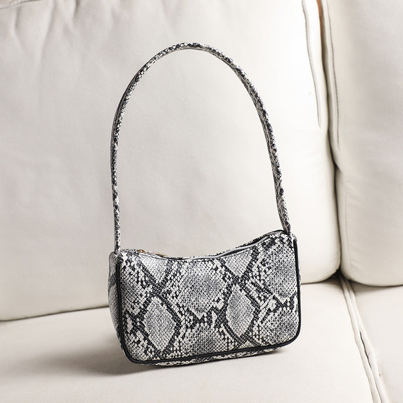 Vintage Snake Print Shoulder Bag for Women, 2020 Design