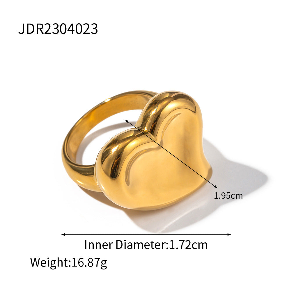 18K Minimalist Love Ring for Women in Haute Couture