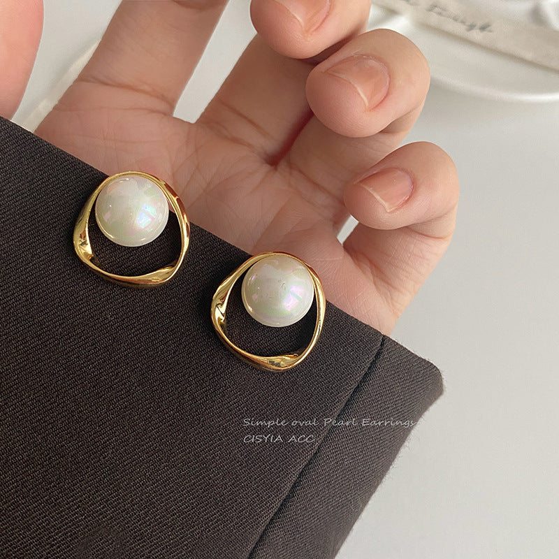 Vintage 925 Silver Pearl Earrings for Women