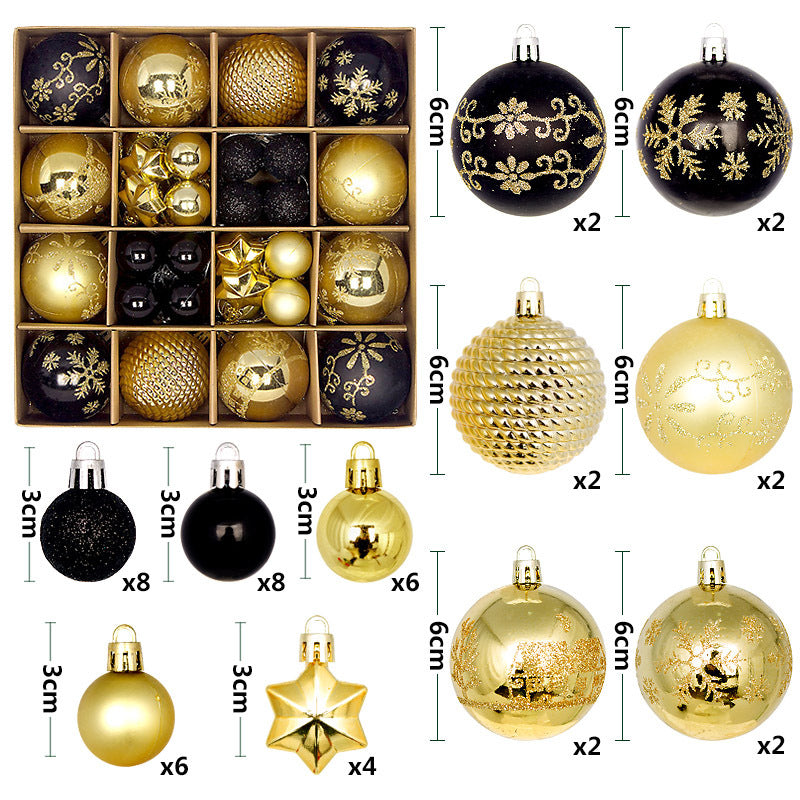 44pcs Christmas Ornaments Set with Decorative Balls