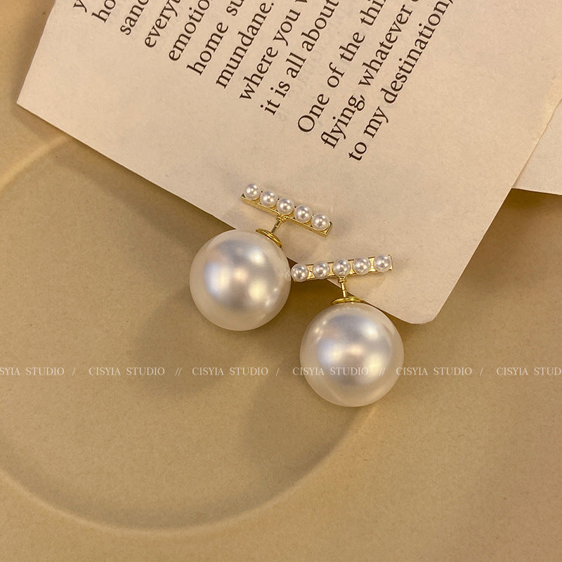 Vintage 925 Silver Pearl Earrings for Women