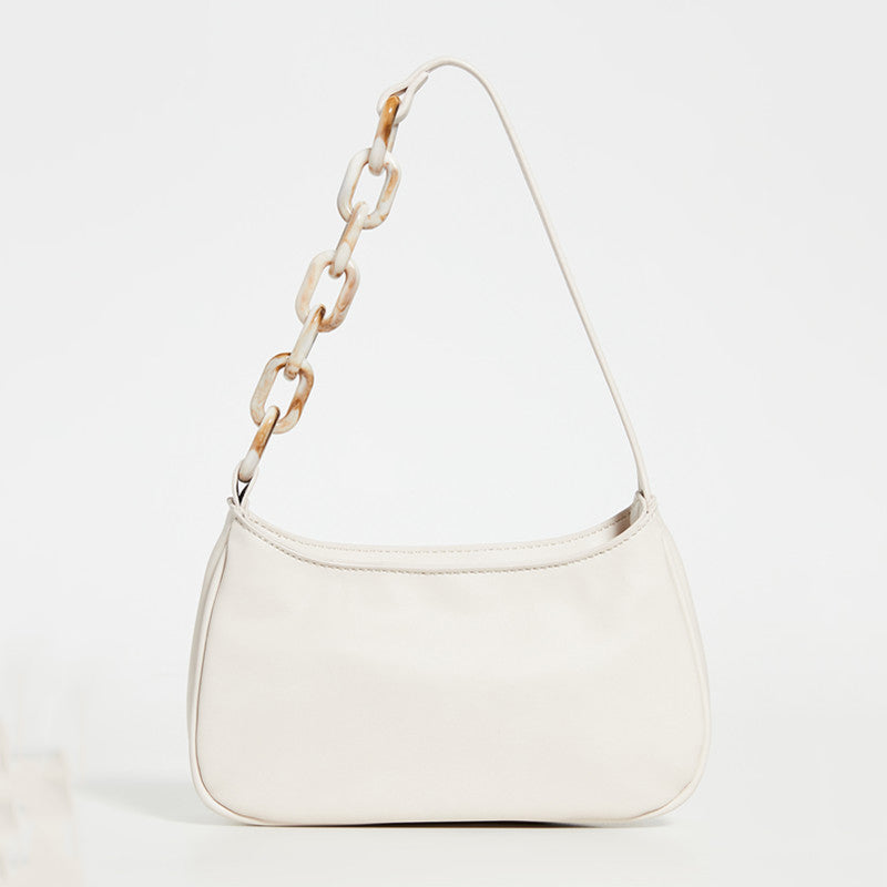 Trendy Small Crocodile Print Acrylic Chain Bag