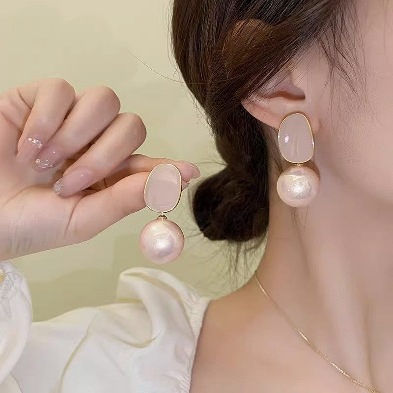 Vintage 925 Silver Pearl Earrings for Women