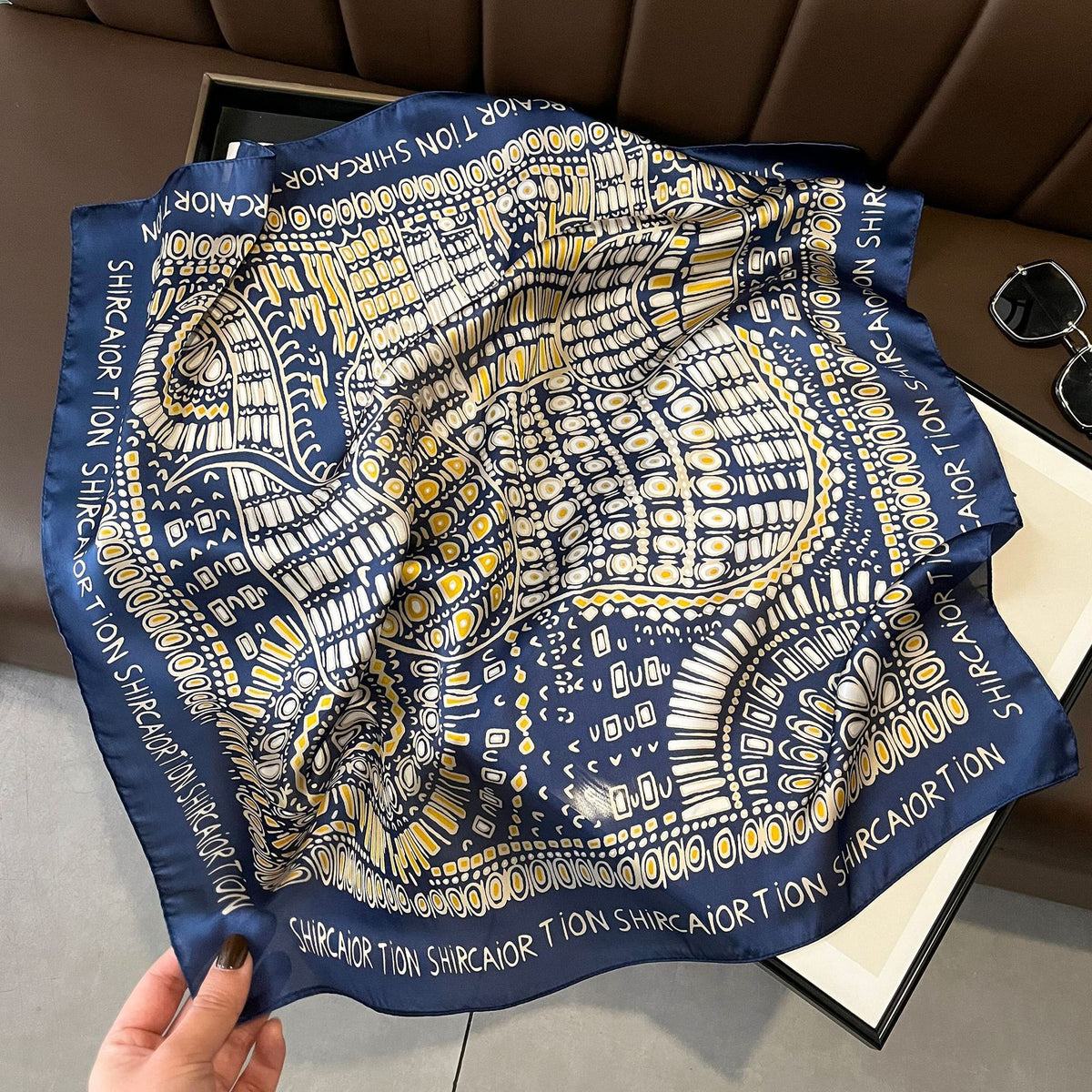 Vintage Silk Scarf - French Style 70cm Square Scarf