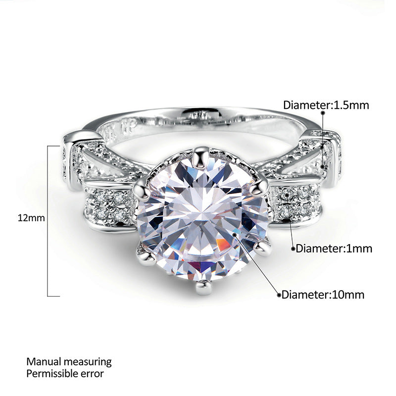 Fashionable Luxury Women's Ring with AAA Zirconia
