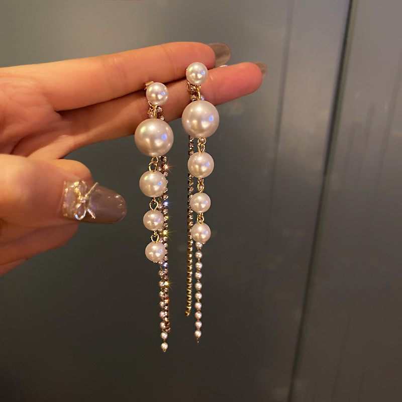Vintage 925 Silver Pearl Earrings for Women