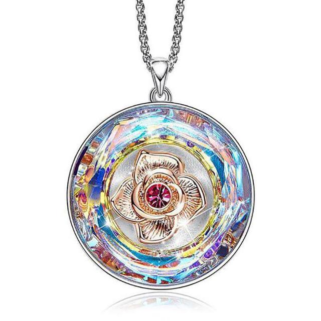 Women's Metal Tree of Life Round Pendant Necklace